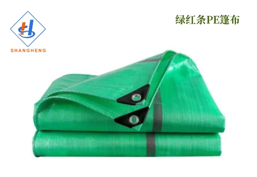綠紅條色克重160g2×2米PE篷布