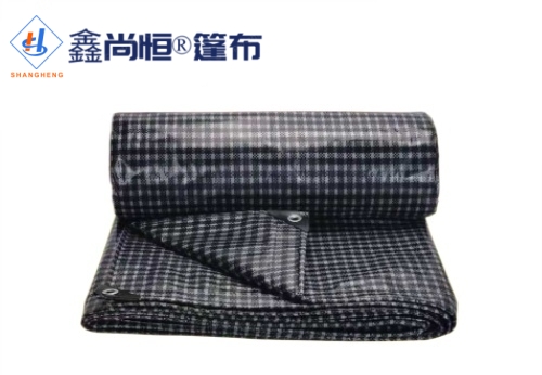 黑網格色聚乙烯防水篷布8.2×8米克重167g