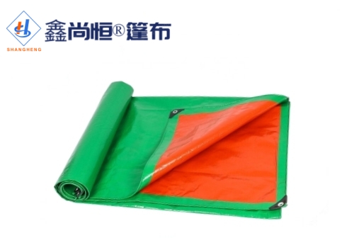 綠橘色聚乙烯防水篷布4.32×10米克重198g