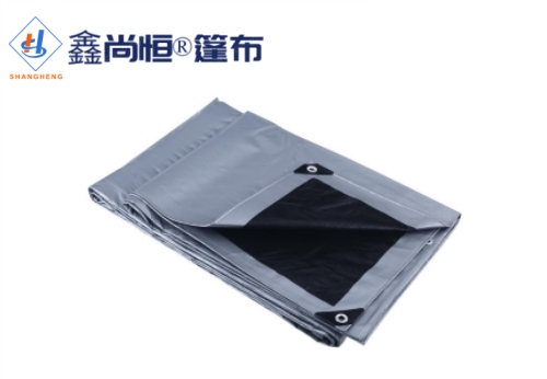 黑銀色聚乙烯防水篷布4.32×10米克重198g