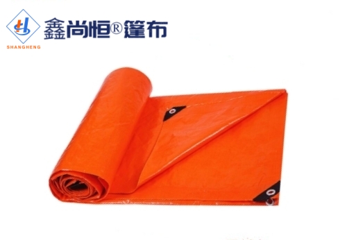 雙桔色聚乙烯防水篷布4.32×10米克重198g