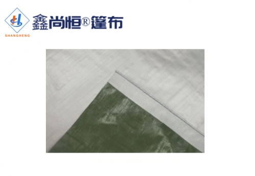 軍綠銀色聚乙烯防水篷布3.66×5.49米克重137g